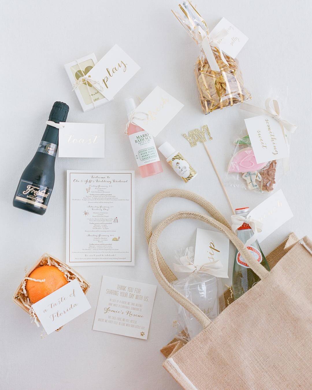 What To Include In Hotel Welcome Bags — The Calla Lily Event Planning